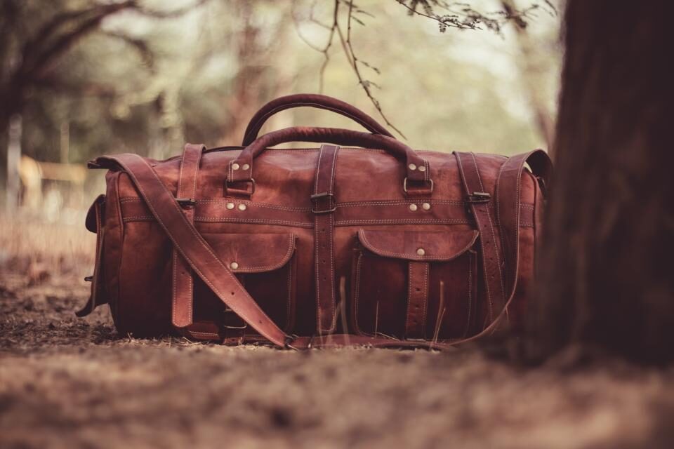 Sac cabas en cuir pleine fleur Gaspard